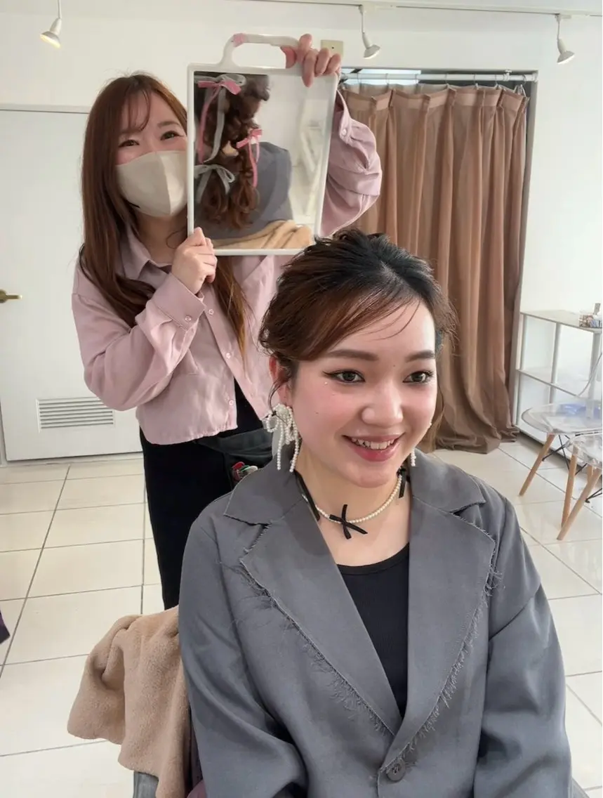 ヘアアレンジ ヘアセット 大人可愛いヘアメイク 💋🧚‍♀️しずかのヘアスタイル