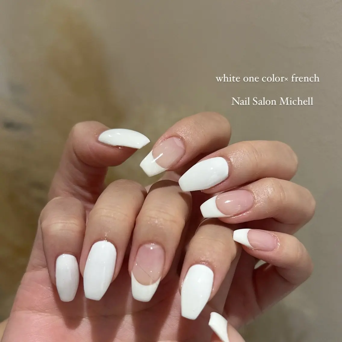 ネイル ホワイト Michell_ dianaのネイルデザイン