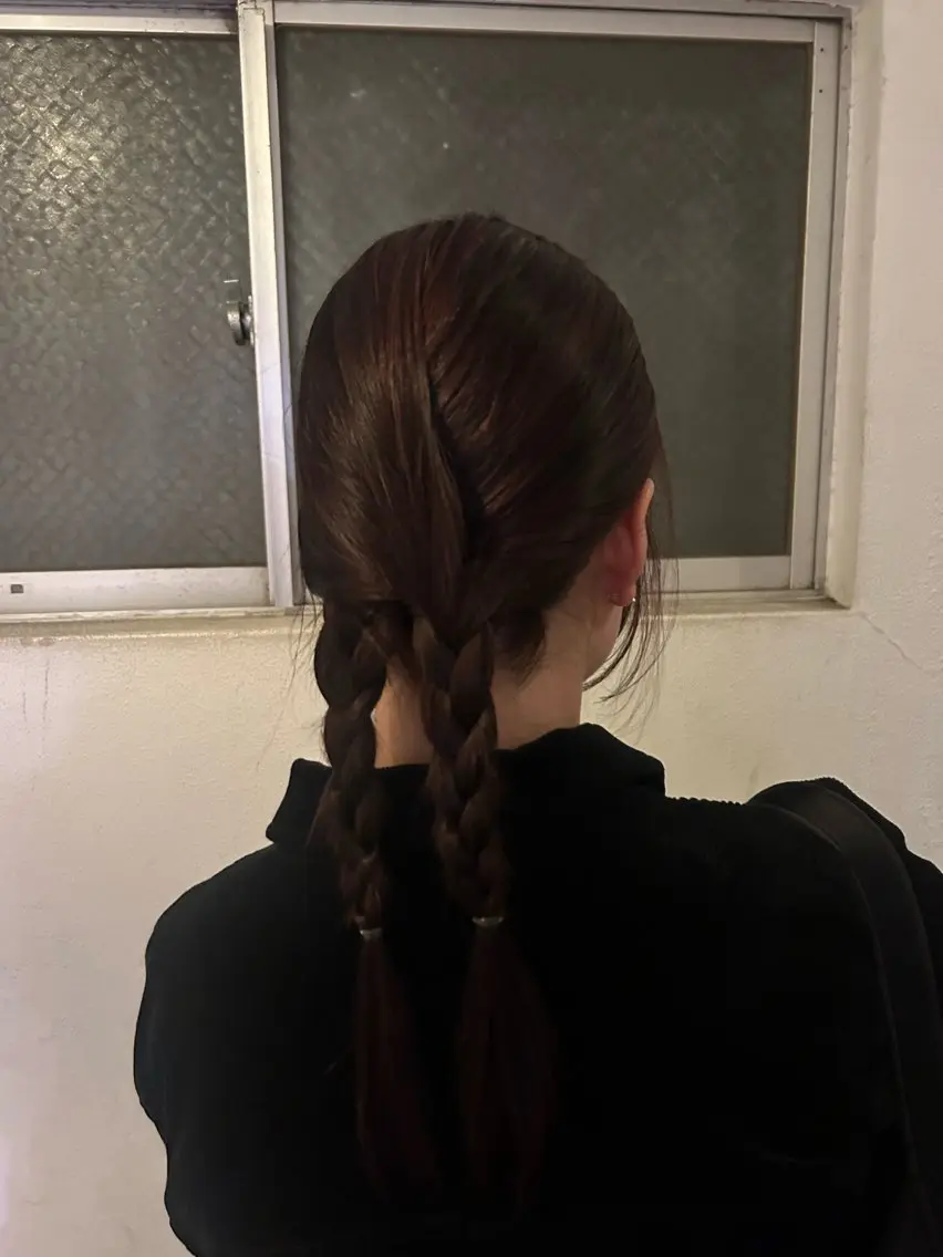 セミロング カラー 愛結 暖色カラー🎀🩰のヘアスタイル