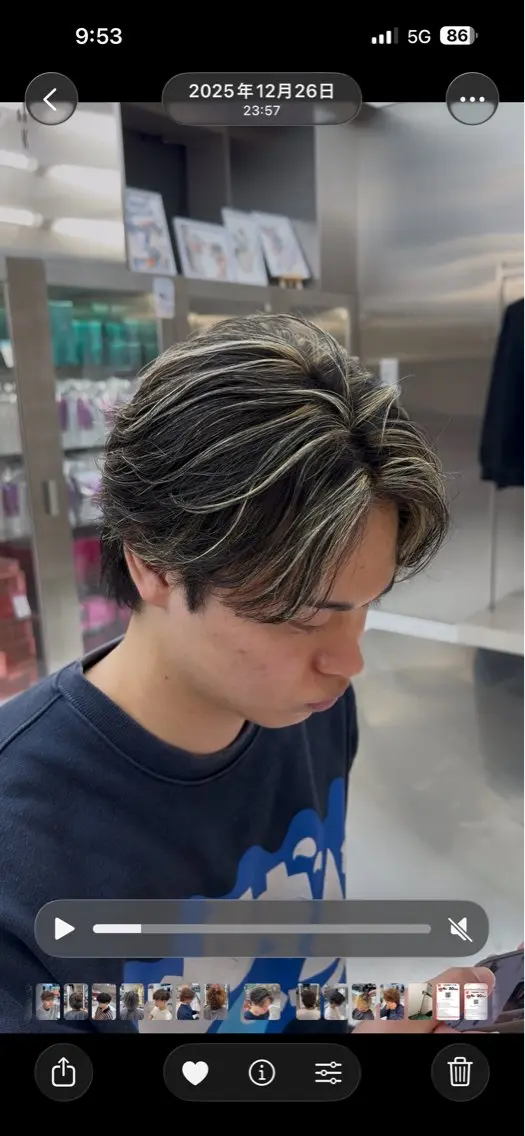 カラー メンズ センターパート メンズハイライト ハイライトカラー ヘアカラー メンズ/パーマ /渋谷・原宿/櫻井のヘアスタイル