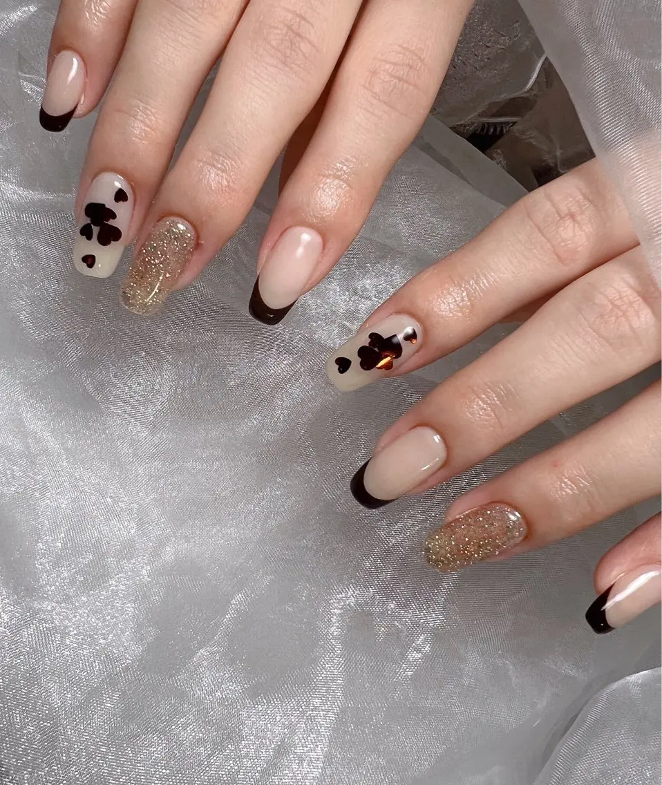 ネイル フットネイル ジェルネイル ハート 韓国ネイル バレンタイン ハンドネイル nail salon Lauleaのネイルデザイン