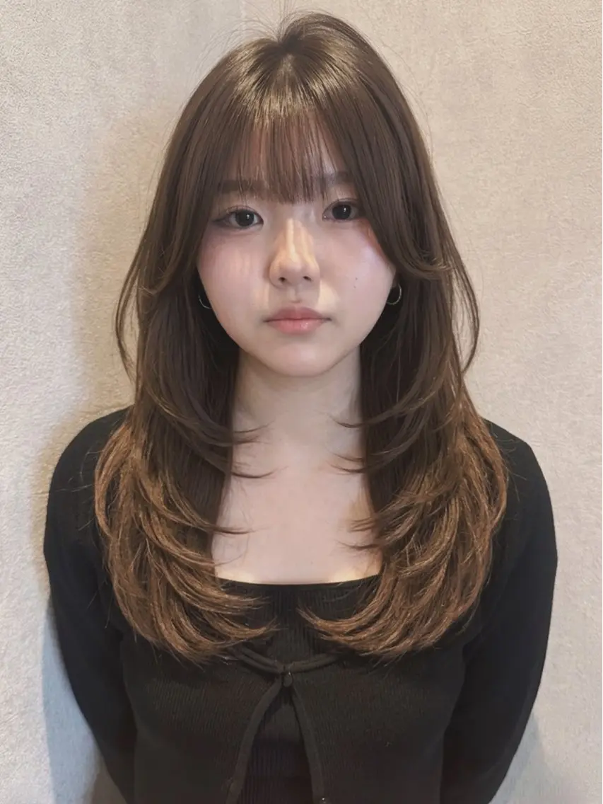 ロング カット ヘアカラー トリートメント レイヤー/ハッシュ 三好悠生のヘアスタイル