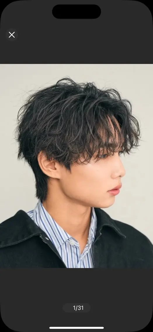 メンズカット💇+スパイラルパーマ+トリートメントの写真