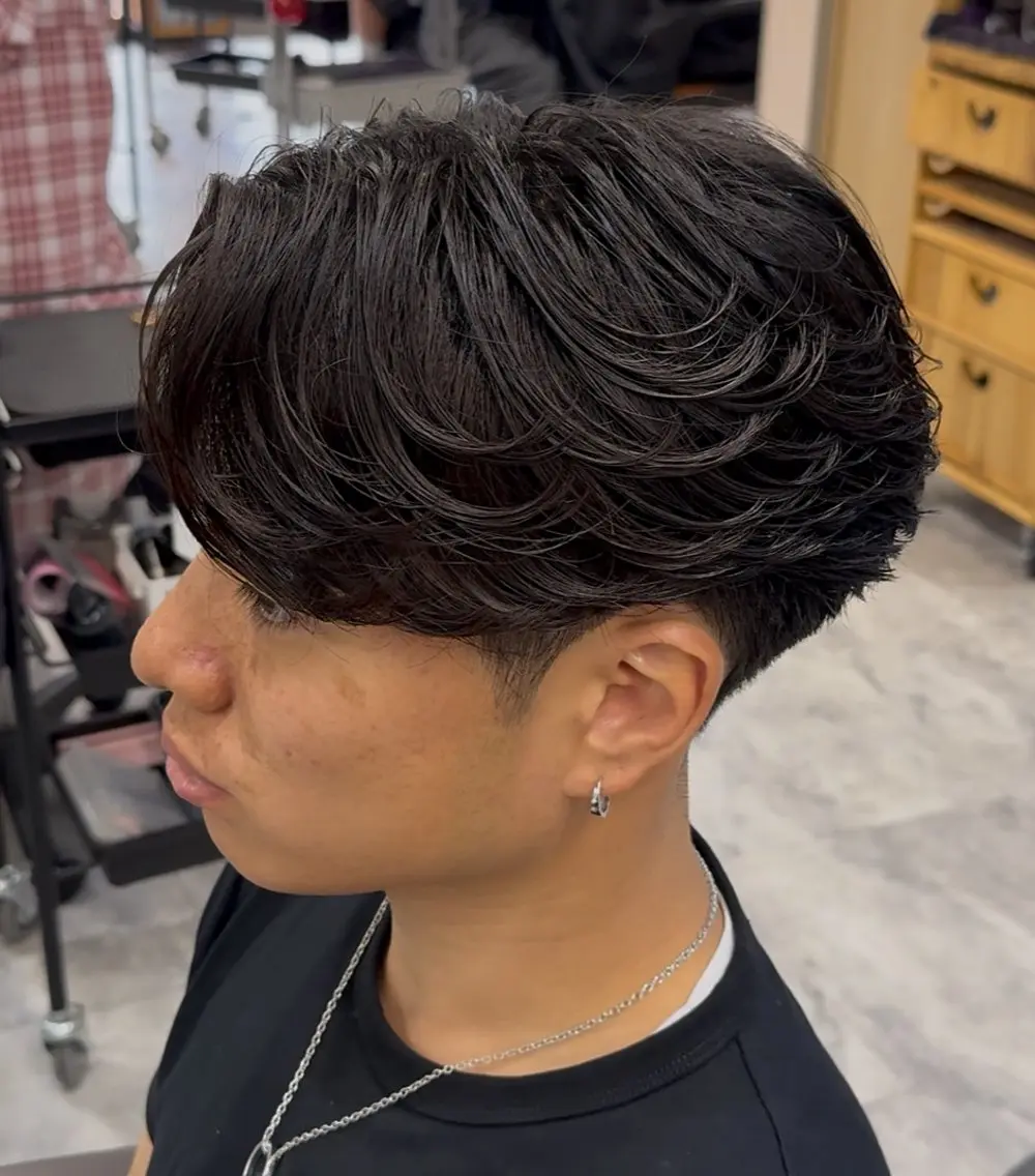 パーマ メンズ フェザーパーマ メンズパーマ ニュアンスパーマ カット パーマ ニュアンスパーマ/ メンズパーマ/いつきのヘアスタイル