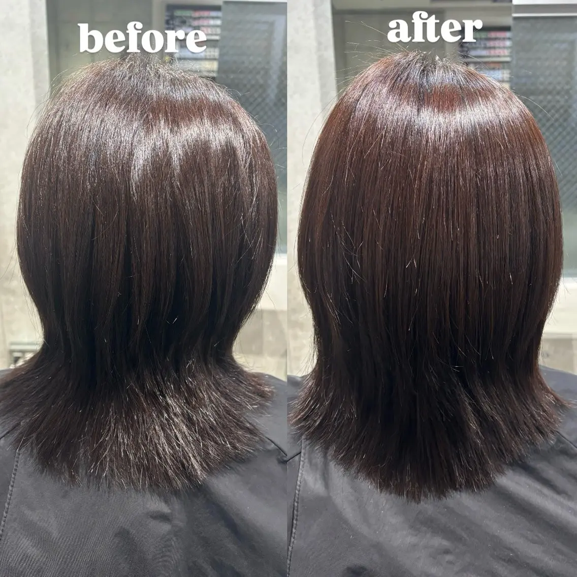 ミディアム 縮毛矯正 縮毛矯正 渋谷/透明感カラー 🫧【あまね】のヘアスタイル