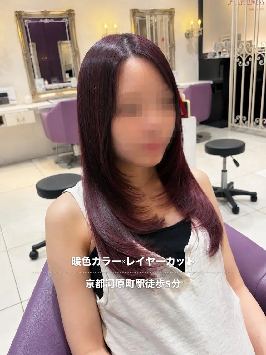 カラー カット ヘアカラー トリートメント 京都河原町/暖色カラ ー‎/パーマ/のあのヘアスタイル