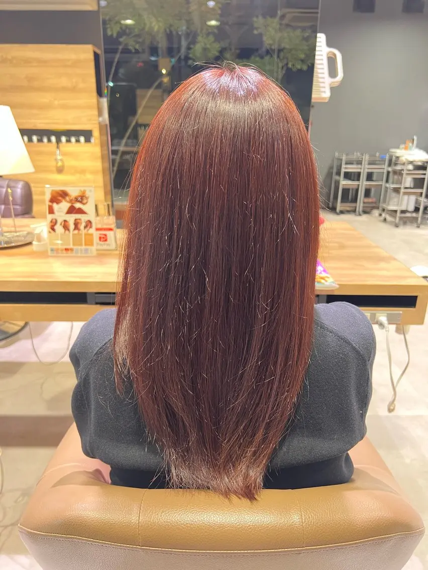 カラー ブラウンカラー ピンクカラー ヘアカラー UNPEU 透明感カラーのヘアスタイル