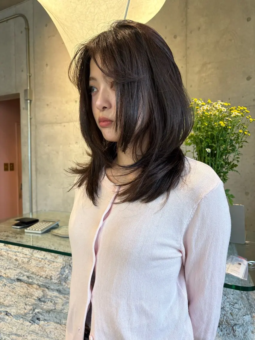 セミロング レイヤーカット カット 福岡海外風レイヤー/ ゴトリのヘアスタイル