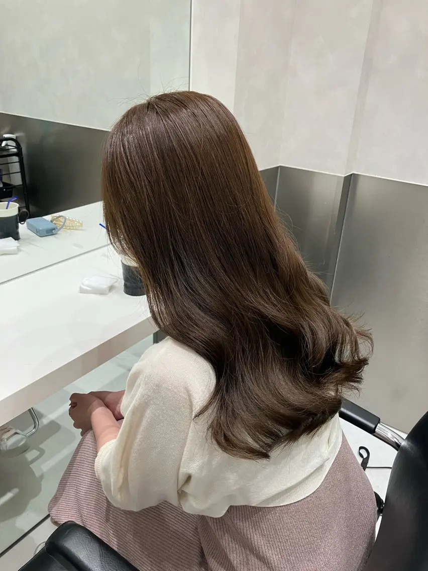 カラー カット ヘアカラー トリートメント 💖ブリーチなし透明 感💖ASAHIのヘアスタイル