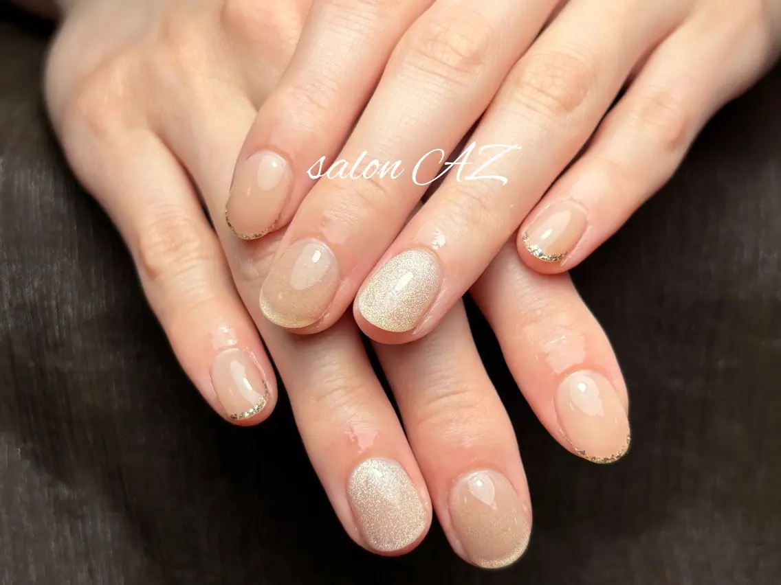 ネイル 桜ネイル 長さ出し フットネイル フレンチネイル ジェルネイル salon AZのネイルデザイン
