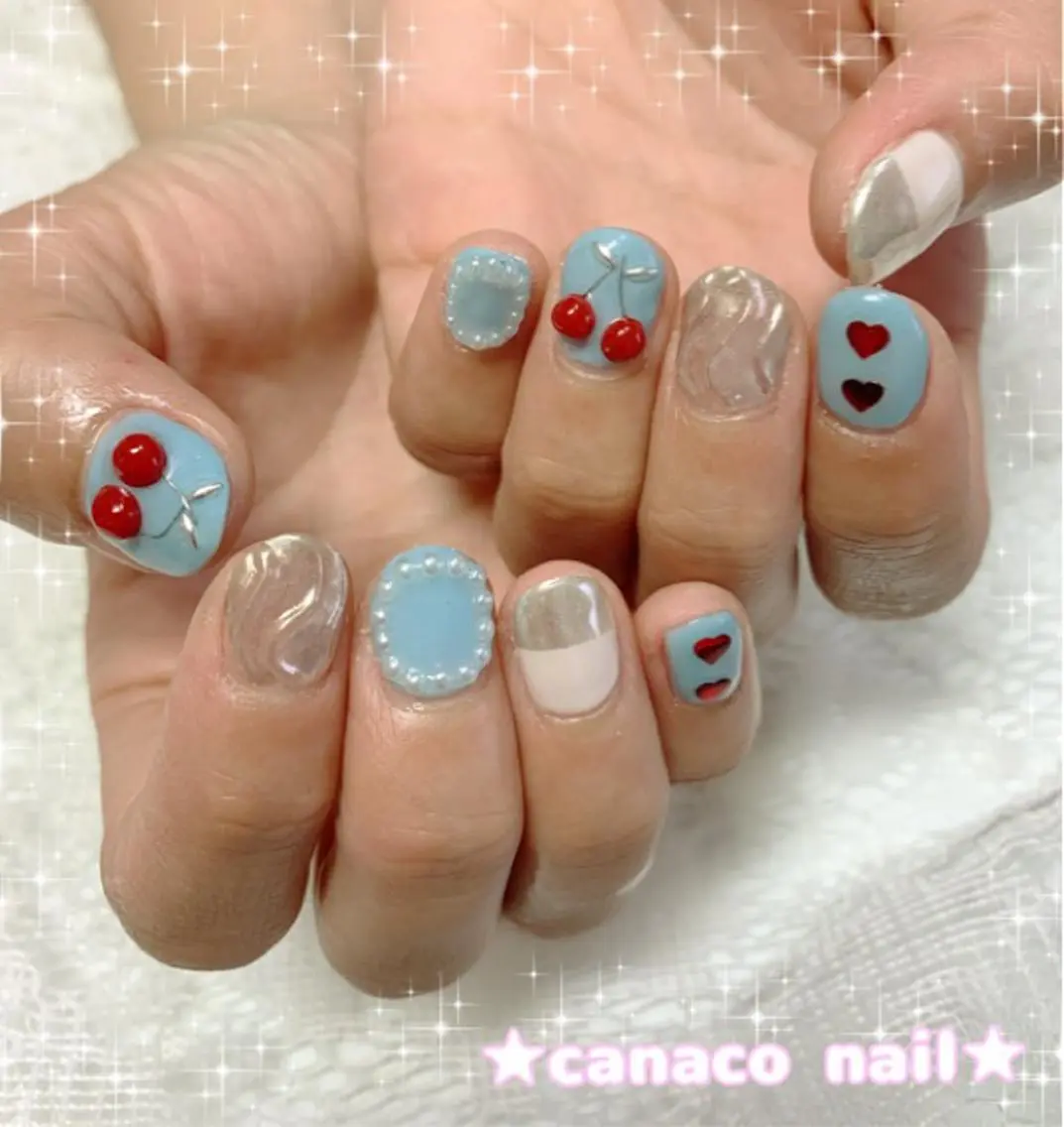 ネイル ミラーネイル ハンドネイル ハンドケア ベテランネイル cnc nailのネイルデザイン