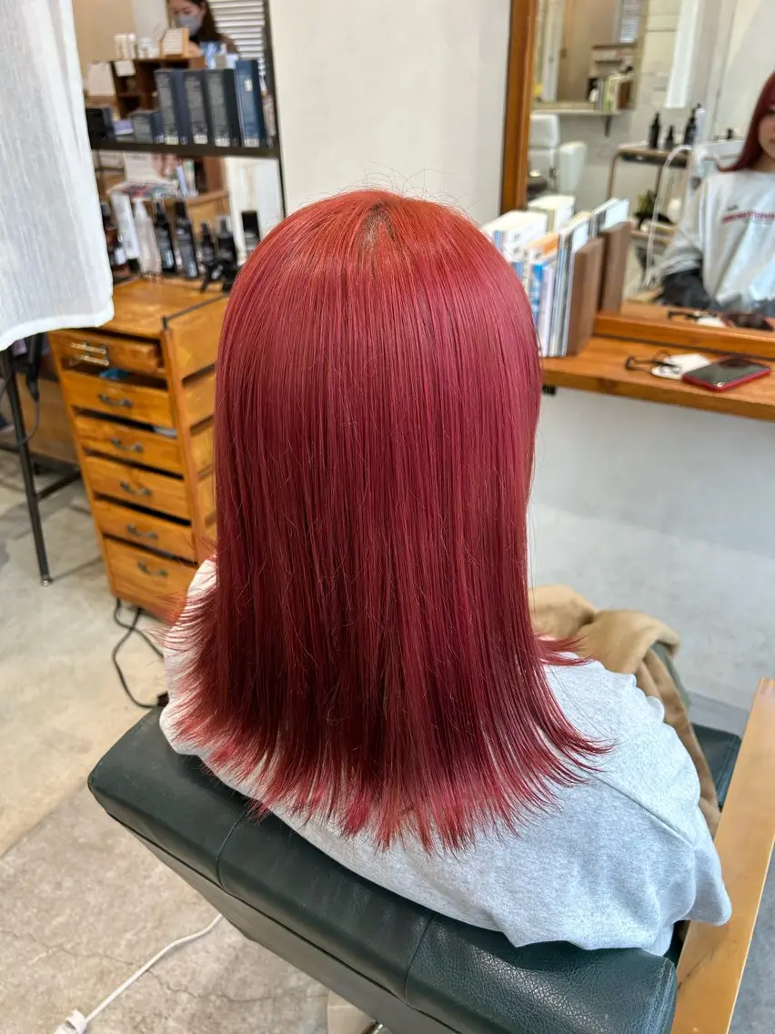 セミロング カラー 前田 香恋のヘアスタイル