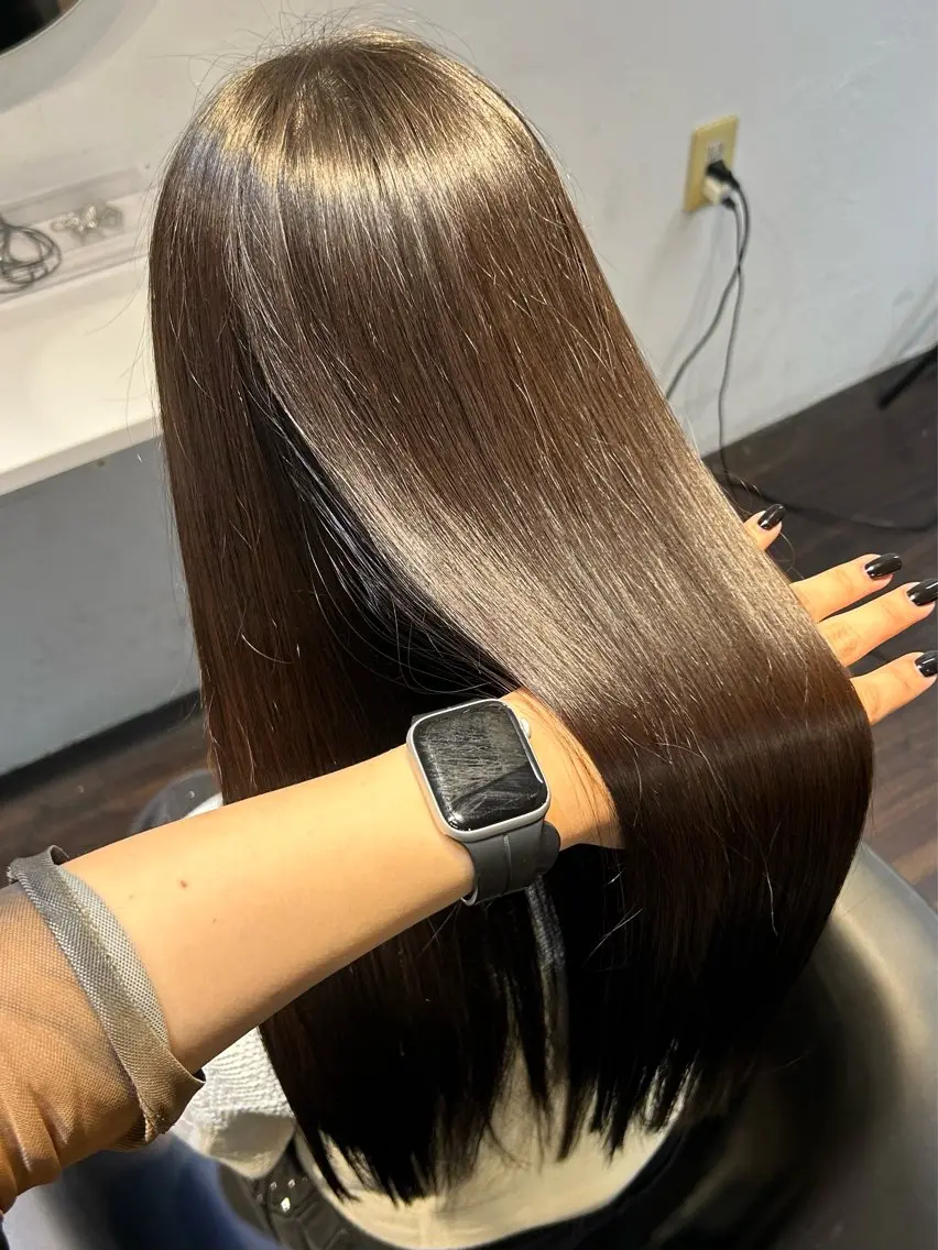 ロング カラー ヘアアレンジ 顔まわりレイヤー 顔周りカット 髪質改善 韓国風ヘア レイヤーカット カット ヘアカラー 縮毛矯正 トリートメント レイヤーカット×髪質 改善🇰🇷シオリのヘアスタイル