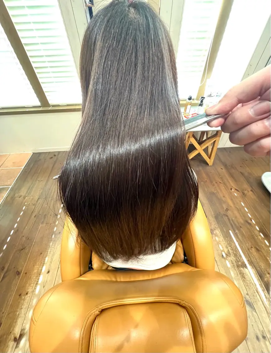 ロング 縮毛矯正 荒井 博和【艶髪特化】のヘアスタイル