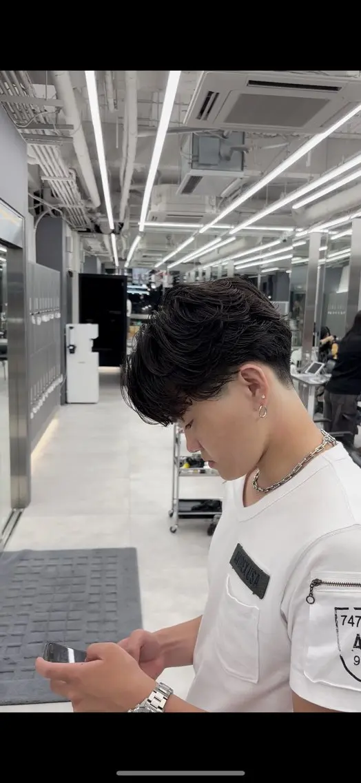 ミディアム パーマ ミディアムパーマ メンズパーマ/ 西條 吏温のヘアスタイル