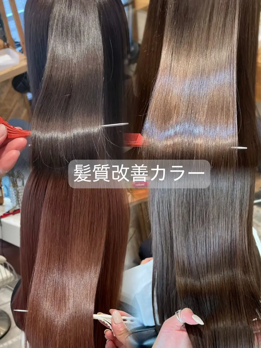 🫧透明感カラー+髪質改善トリートメント🫧の写真