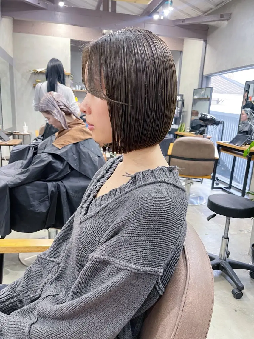 ミディアム ボブ カット トリートメント AiM 大名　似合わせカットのヘアスタイル