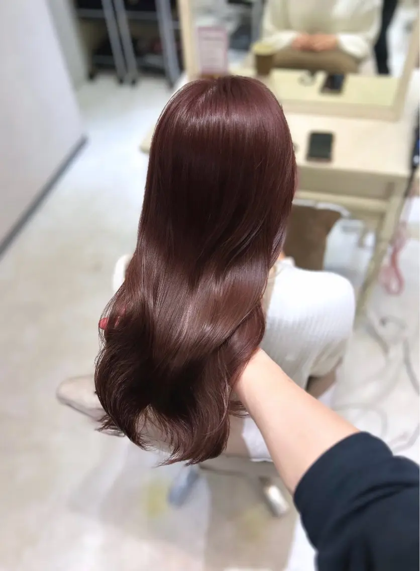 ロング ケアカラー ヘアカラー 髪質改善× ブリーチなしyutoのヘアスタイル