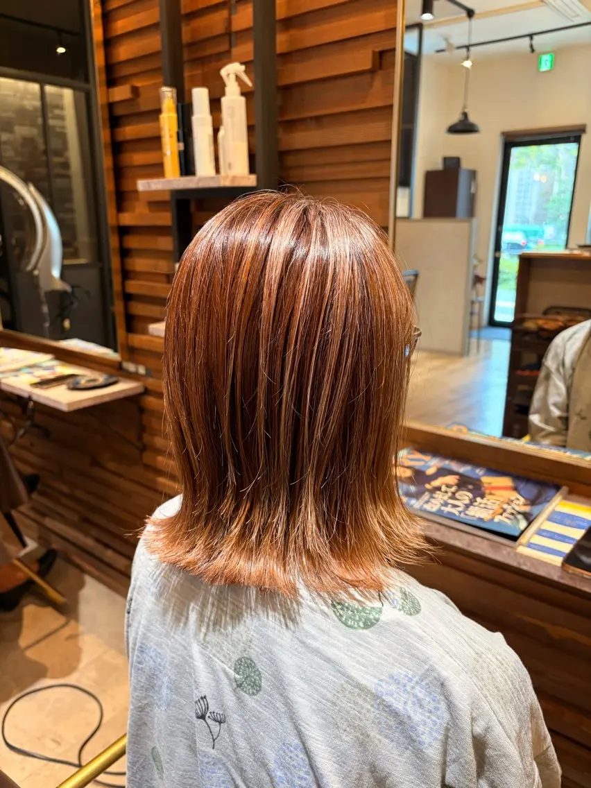 ミディアム カット ヘアカラー 安倍 辰哉のヘアスタイル