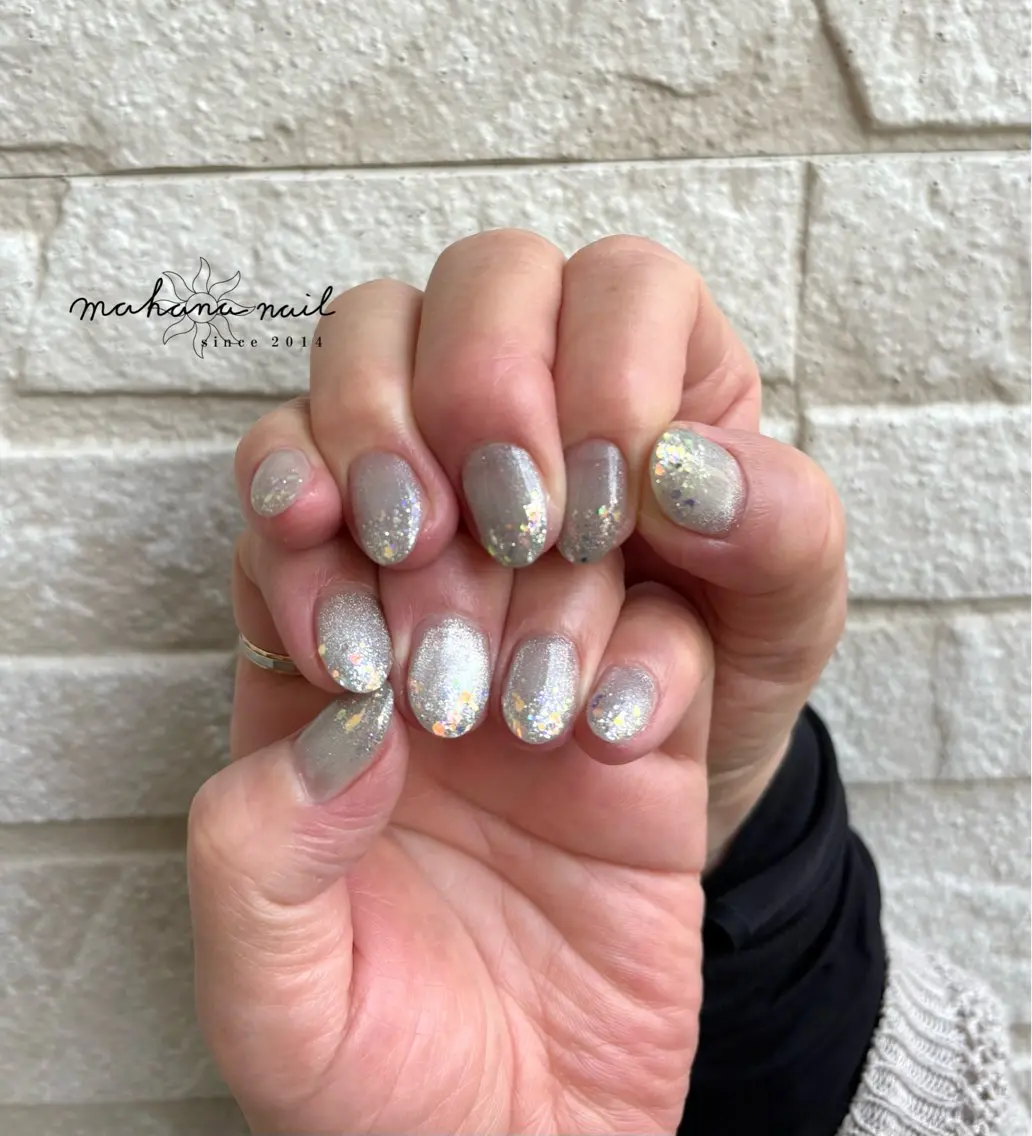 ネイル ラメ(グリッター) mahana nailのネイルデザイン