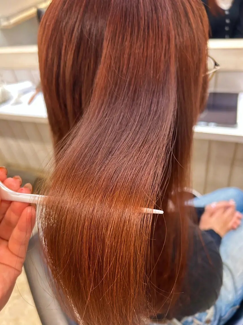 ミディアム カラー ブラウンカラー レッドカラー レッドブラウン aine / 練馬江古田のヘアスタイル