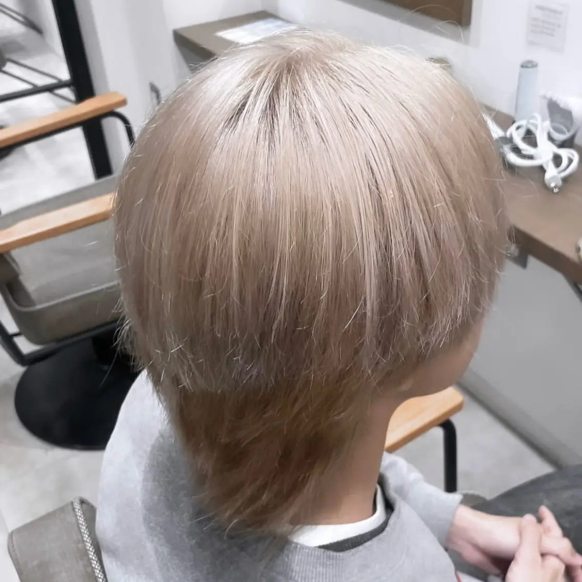 ショート ヘアカラー トリートメント ルナ🫐縮毛矯正 🫐髪質改善のヘアスタイル