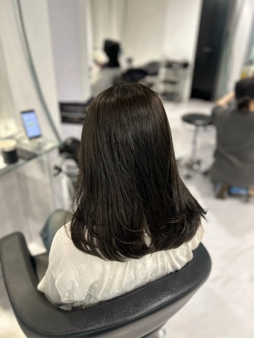 ロング カラー ヘアカラー トリートメント 表参道/透明感カラー /暗髪/ジュキヤのヘアスタイル