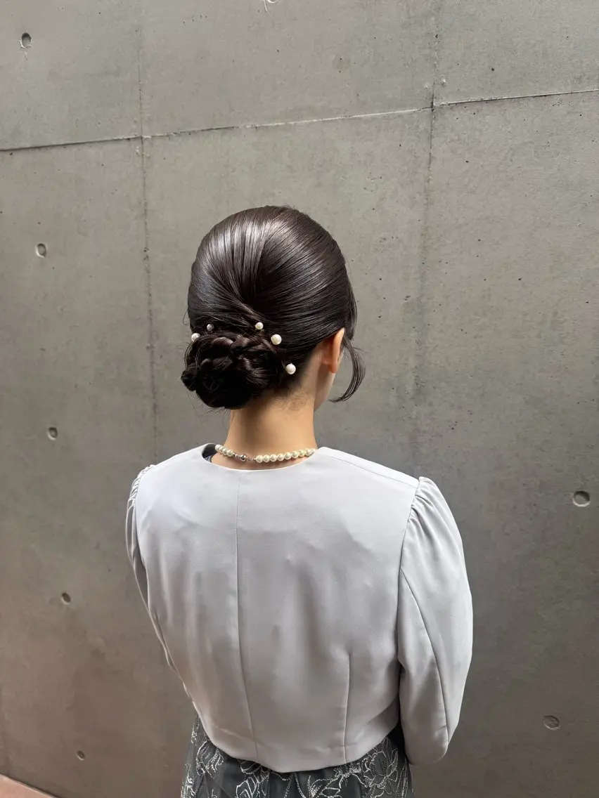 ミディアム ヘアアレンジ ヘアセット 🎗️【ヘアセット 美眉】吉川玲🎗️のヘアスタイル