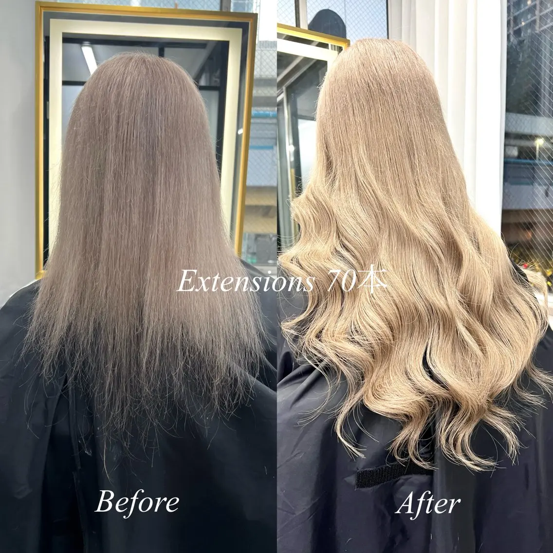 ロング カラー シールエクステ ハイトーンカラー エクステ ヘアカラー エクステ シールエクステ特化 ハイトーン、NANAのヘアスタイル