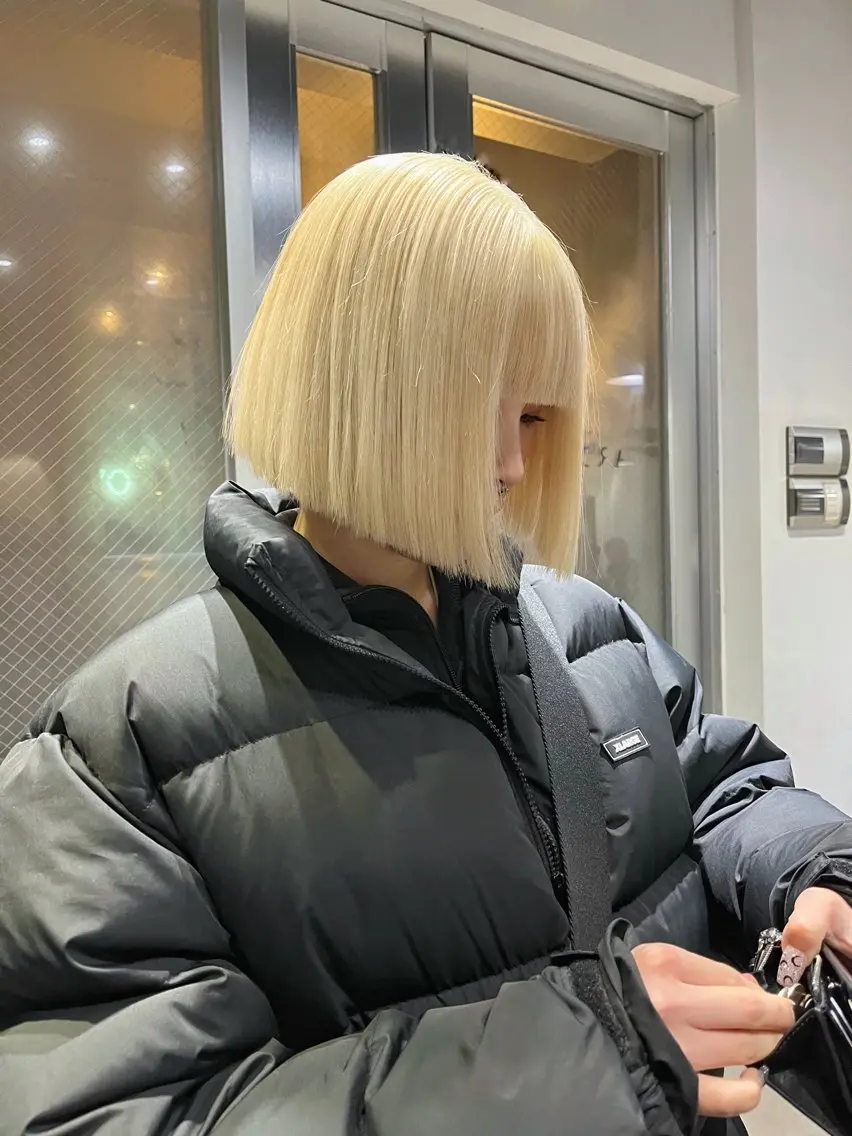 ショート カット ヘアカラー ハイトーンNo.1✨ パーマ✨イマイタツヤのヘアスタイル