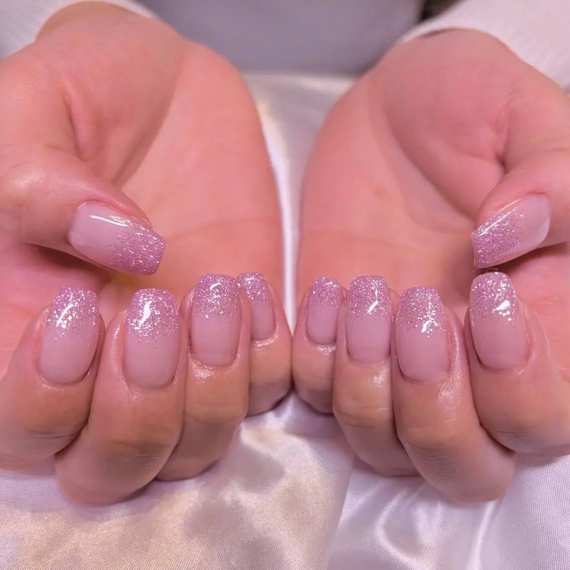 ネイル ラメ(グリッター) ラメグラデーション ハンドネイル nail salon e'mu💐のネイルデザイン
