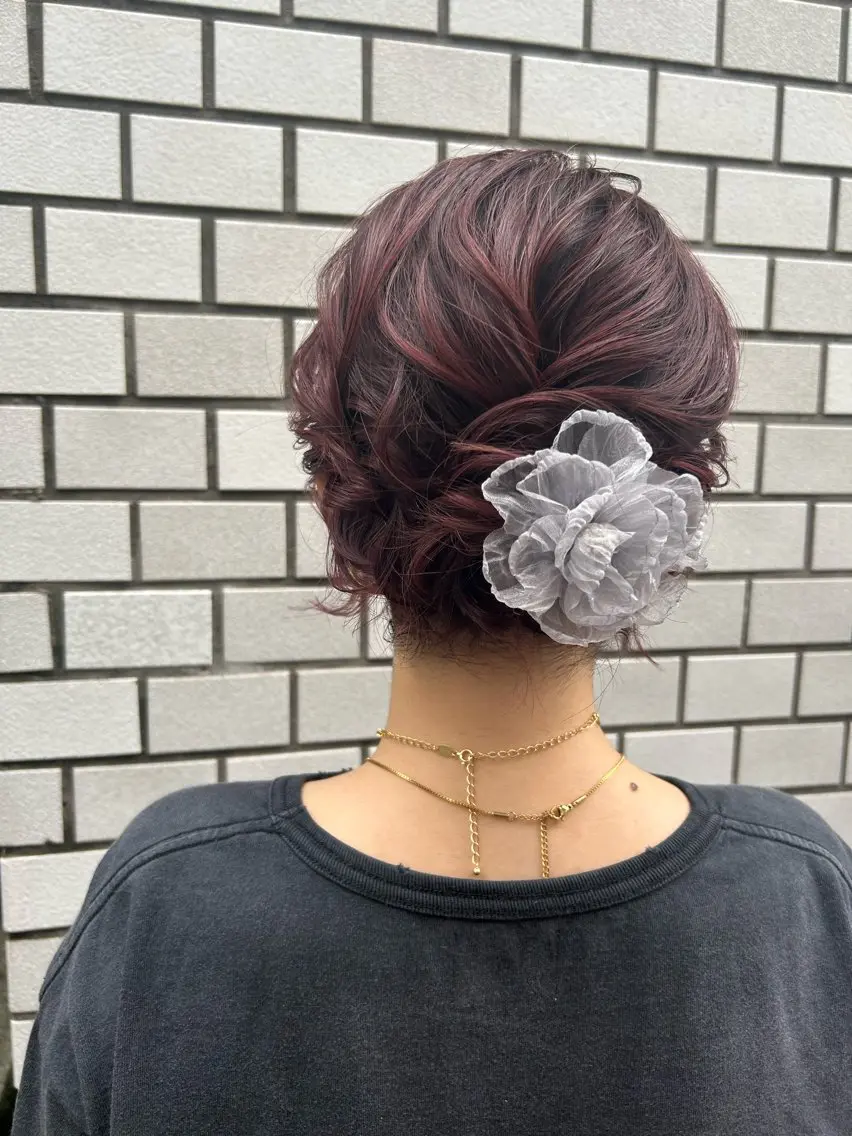 ミディアム ヘアアレンジ HORI 　tのヘアスタイル