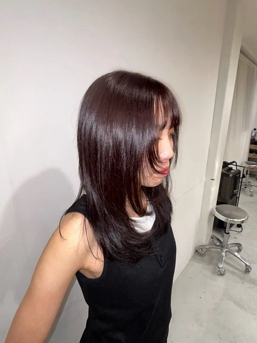 ロング 中西 麻のヘアスタイル