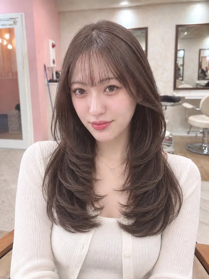 🧡人気No.1🧡似合わせカット+水素カラー+髪質改善トリートメントの写真