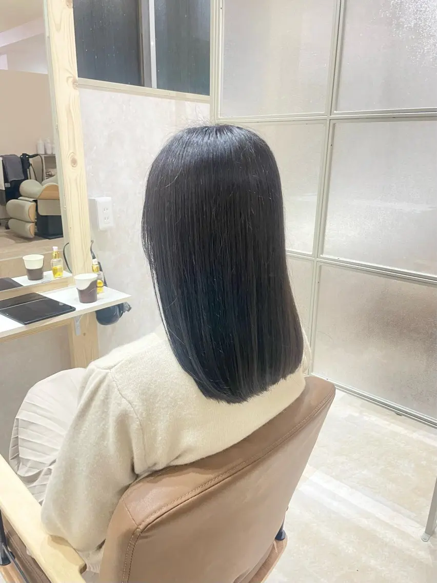 セミロング ヘアカラー トリートメント ❤︎SAKURA 【Rico】❤︎のヘアスタイル