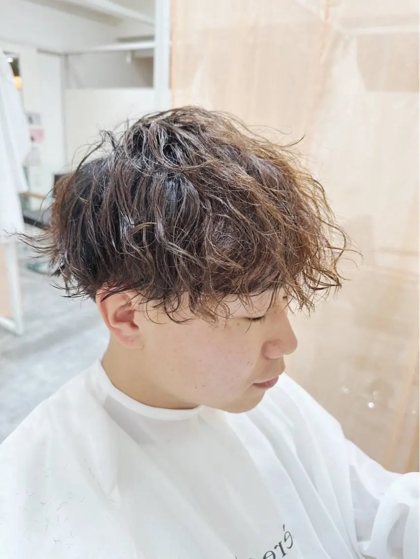ショート パーマ メンズ カット パーマ レイヤー/ショート chere狭山のヘアスタイル