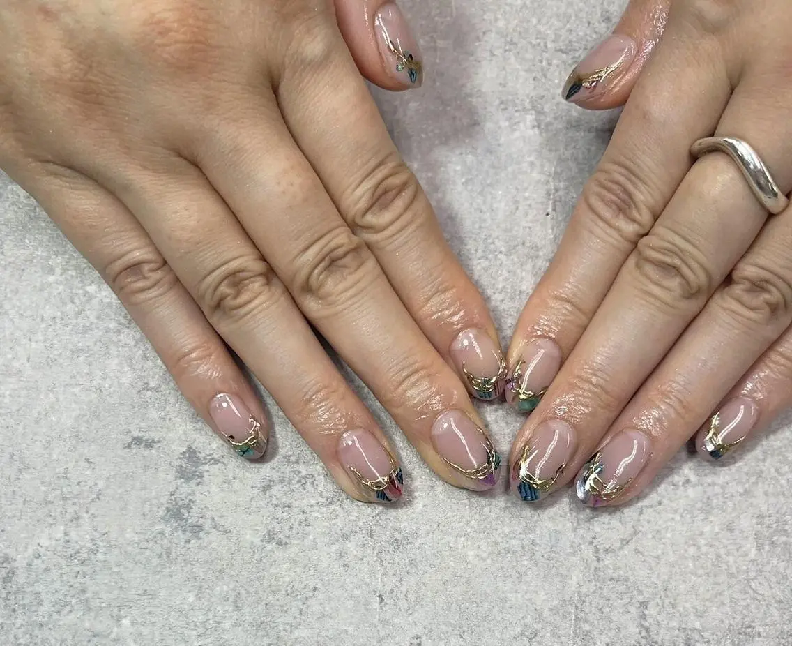 ネイル フットネイル フレンチネイル ジェルネイル ガラスフレンチ グラデーション ハンドネイル ハンドケア FASTNAIL PLUS 新宿店のネイルデザイン