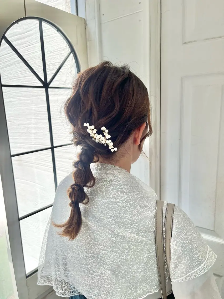 セミロング ヘアアレンジ ヘアセット 🩵aiko / モデル募集中️🩵のヘアスタイル