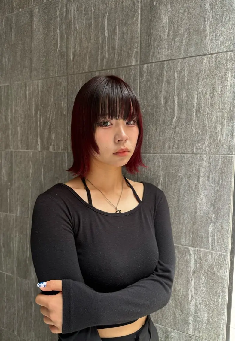 ショート カラー ブリーチ カット ヘアカラー 有田裕真 【ブリーチカラー】のヘアスタイル