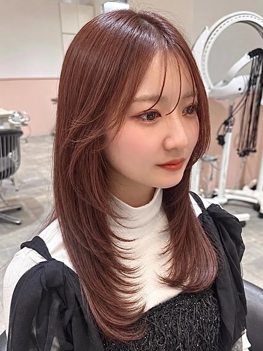 ロング カラー カット ヘアカラー トリートメント ヘッドスパ レイヤー/インナー 髪質改善/まなかのヘアスタイル