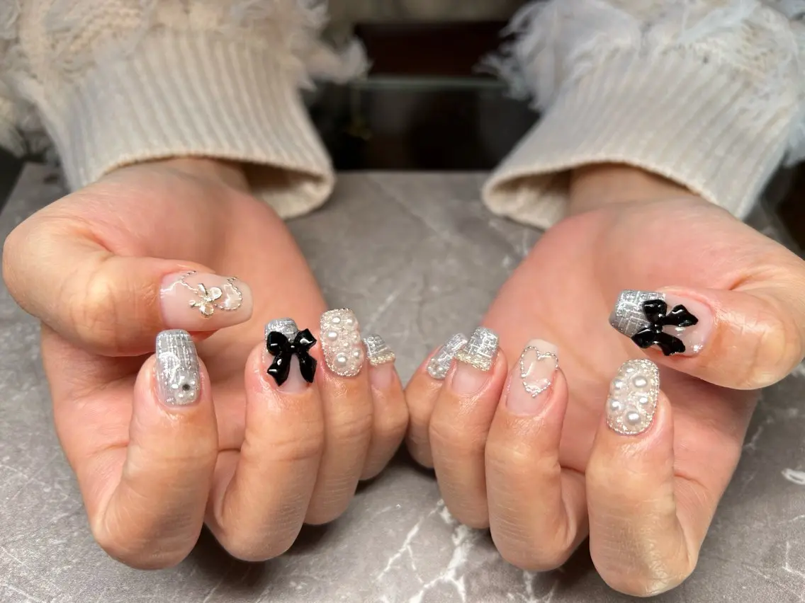 ネイル ツイードネイル Lisa’s Salonのネイルデザイン