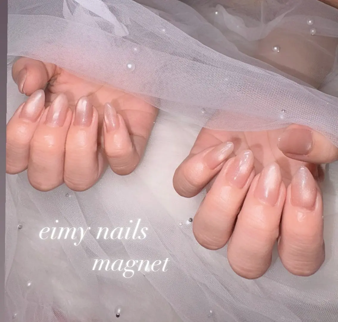 ネイル フラッシュネイル フラッシュマグ マグネットネイル マグネットワンカラー ワンカラーネイル ハンドネイル eimy nails♡のネイルデザイン