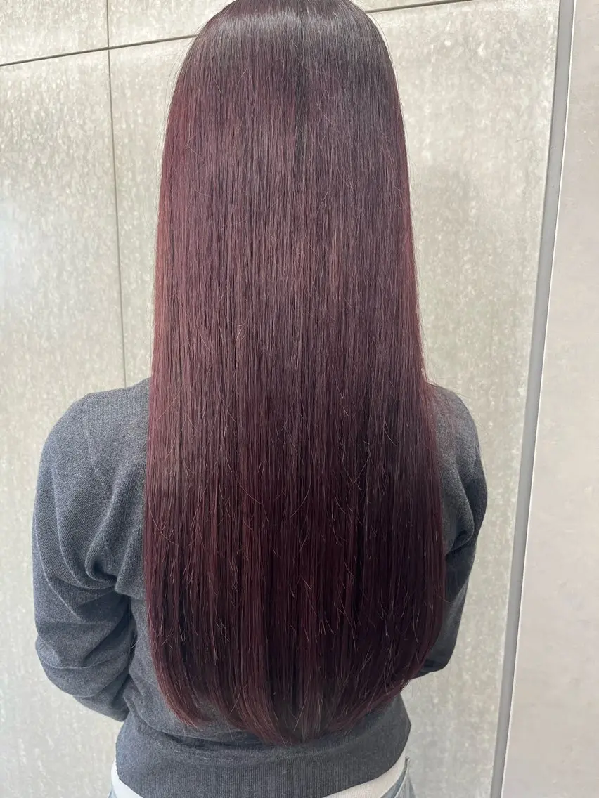 ロング カラー カット トリートメント Moka モデル募集のヘアスタイル