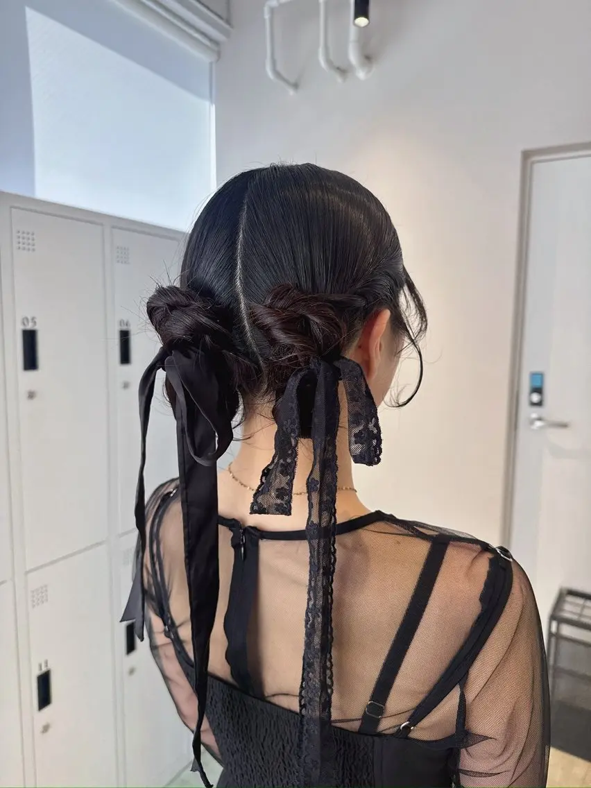 ヘアアレンジ ヘアセット 透明感カラー✨艶髪 制作🌱山根あゆみのヘアスタイル