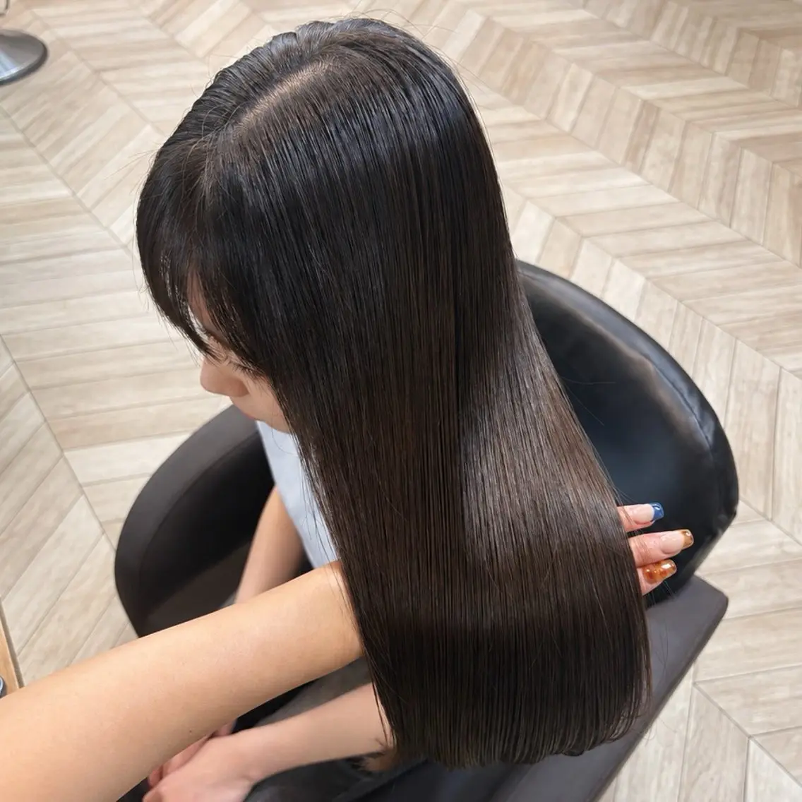 ロング 髪質改善 縮毛矯正 森 はるなのヘアスタイル