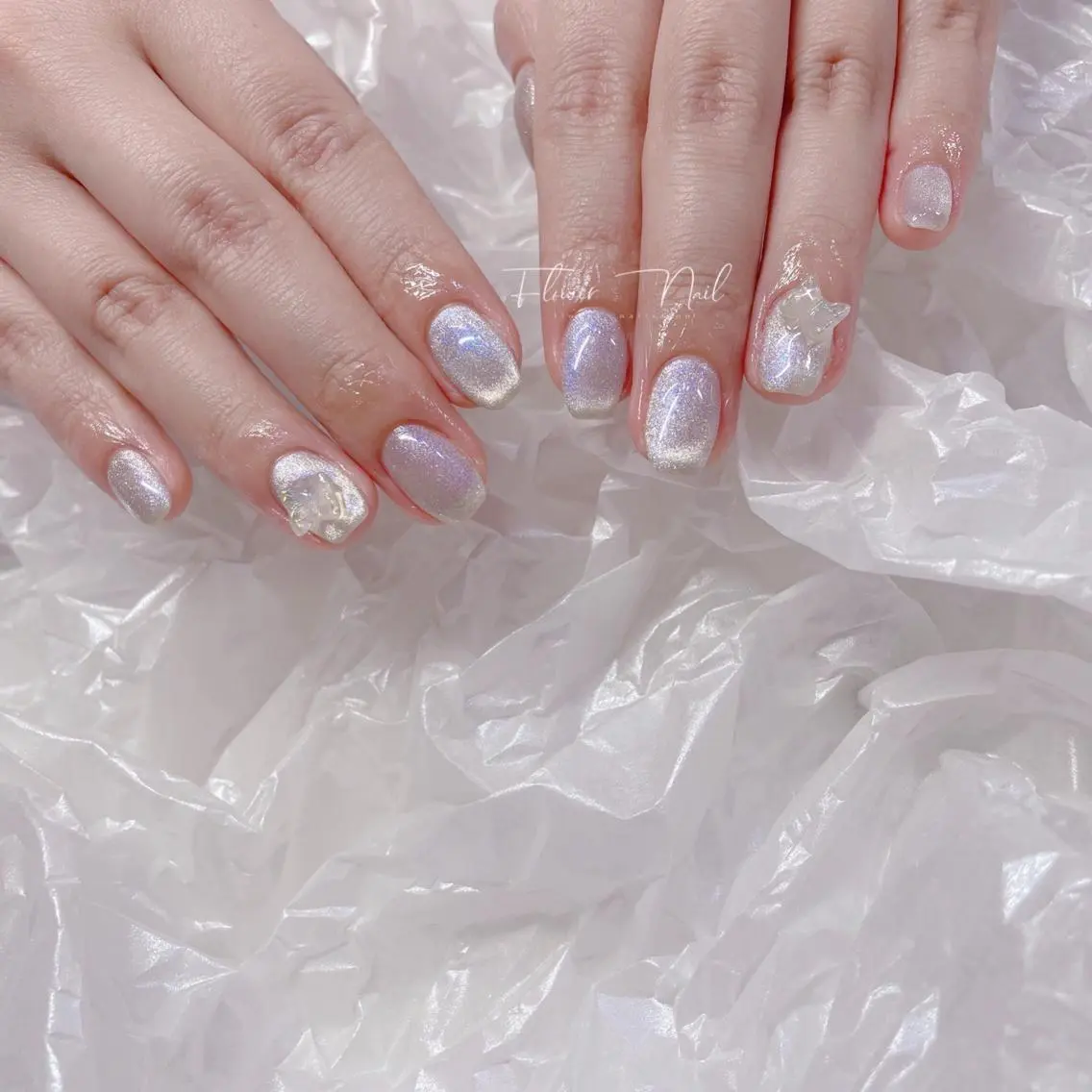 ネイル ストーンネイル ハンドネイル Flower nailのネイルデザイン
