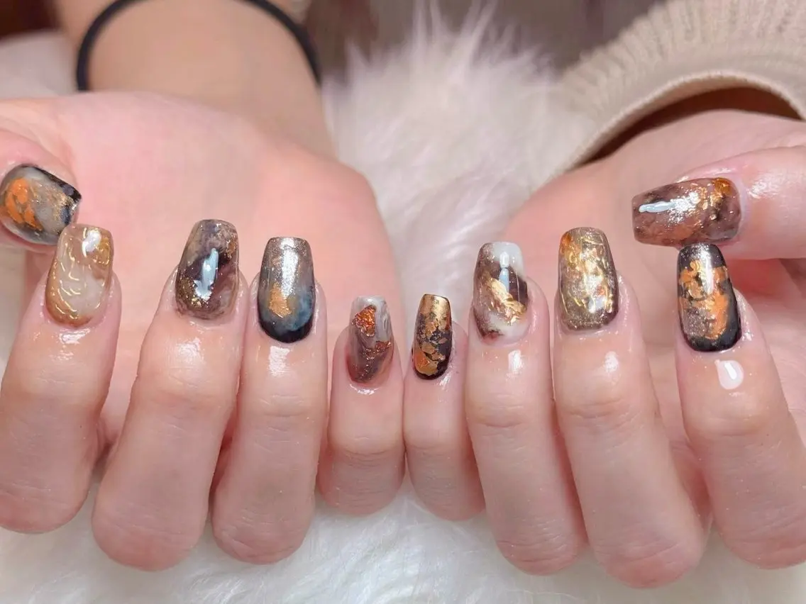ネイル フレンチネイル ジェルネイル グラデーション 韓国ネイル ロングネイル ハンドネイル Luci Nailのネイルデザイン