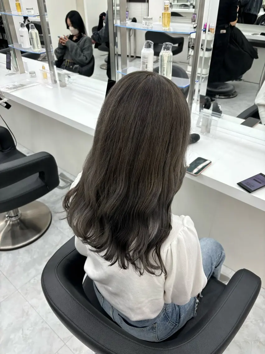 ロング カラー ヘアカラー ヘッドスパ ヘアセット 🫧韓国風透明感 ヘア🫧towaのヘアスタイル