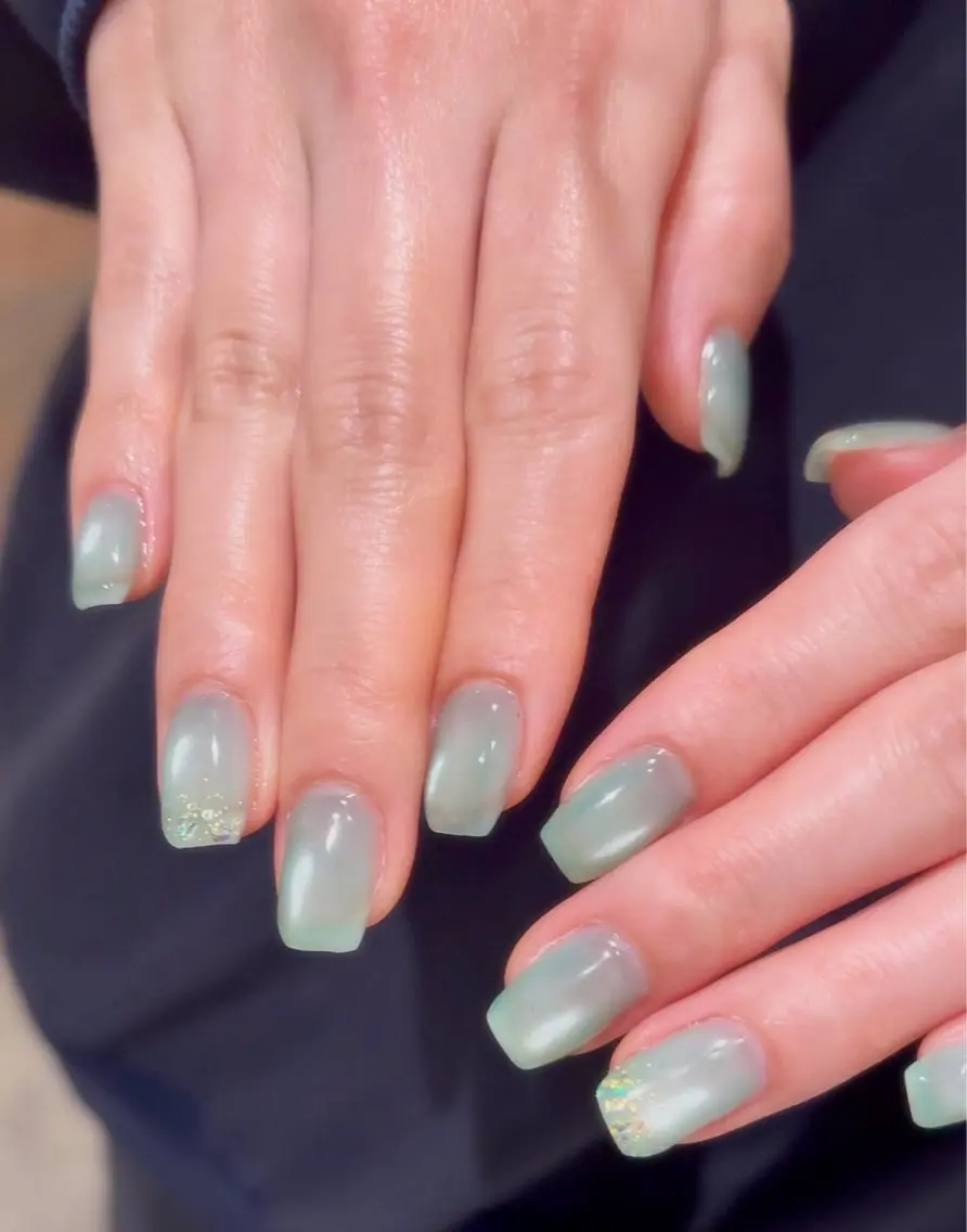 ネイル ブルー マグネットネイル モンタナ nailのネイルデザイン