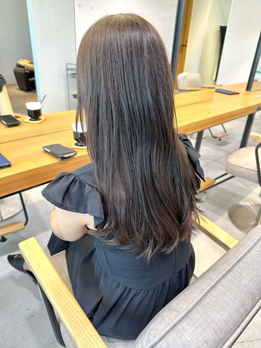 ロング カット ヘアカラー トリートメント 上野湧太 髪質改善/艶カラーのヘアスタイル